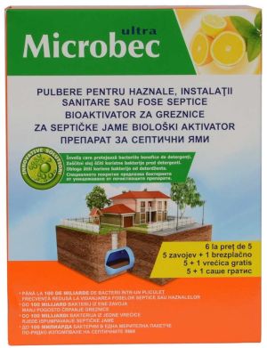 Bros Microbec PROMO 5+1 GRATIS Tratament Pentru Fose Septice 6x25 g-1